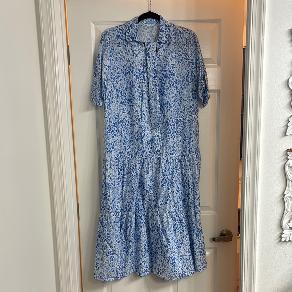 Blue Patterned Women's Dress